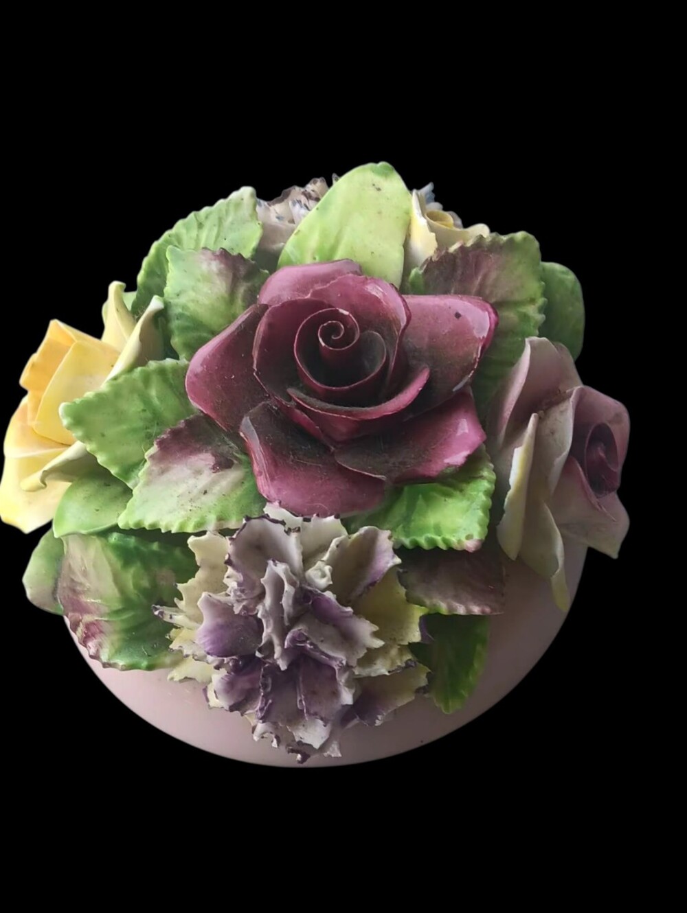 Radford Decorative Ceramic Floral Arrangement - Purple and Green